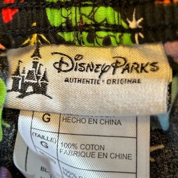DISNEY PARKS 2011 100% COTTON COLORFUL PRINT DRAWSTRING PAJAMA PANTS, SIZE L - Picture 4 of 6